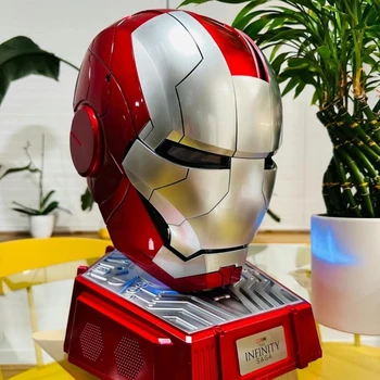 1:1 Disney Mk5 Iron Man каска за гласов контрол очи със светлина модел за възрастни електрически носими играчки деца Коледа подарък