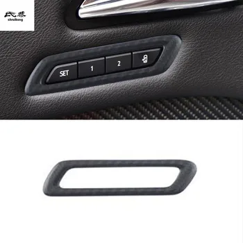 1PC стикер за кола ABS Carbon Finber зърно седалка регулиране памет бутон панел декорация покритие за 2018 Cadillac XT4