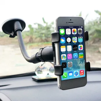 1PC Черен Универсален 360-градусов държач за кола Скоба за монтиране на предното стъкло за мобилен телефон GPS аксесоари за интериора на автомобила Авточасти