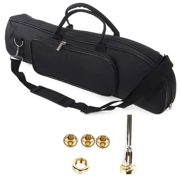 2 Комплект музикални аксесоари: 1 Комплект 2C 3C 2B 3B Мундщук & 1 Комплект тромпет Gig чанта с презрамка инструмент