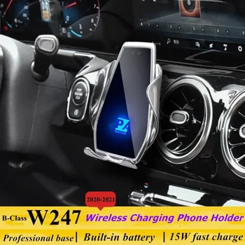 2020-2022 За Mercedes Benz B-класа W247 държач за мобилен телефон Безжично зарядно устройство за монтиране на автомобил Навигационна скоба GPS поддръжка