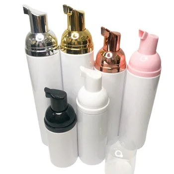20pcs празен бял пластмасов дезинфектант за ръце бутилка ясно покритие козметични лицето почистващ лосион пяна помпа бутилка 30ML 60ML 80ML100ML