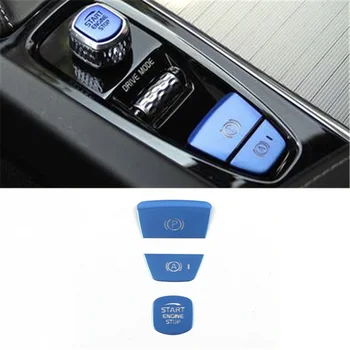 3pcs/Lot алуминиева сплав електронна ръчна спирачка ръчна спирачка бутон капак за 2018-2021 Volvo XC60 XC90 S90 V90 S60 V60