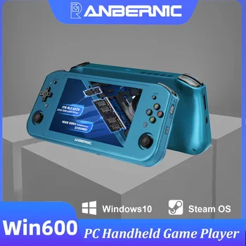 Anbernic Win600 Ръчна игрова конзола Портативен компютър Мини лаптоп 5.94inch Win10 AMD Athlon Silver 3050e/3020e 8G DDR4 със Steam OS