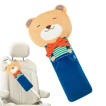 Animal бебе кола седалка аксесоари главата подкрепя защита кола колан деца предпазен колан възглавница сладък карикатура безопасност колан кукла