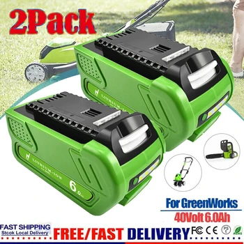 Battool батерия за Creabest GreenWorks 29462 29472 40V 6000mAh 22272 G-MAX GMAX батерия за акумулаторна батерия косачка за трева