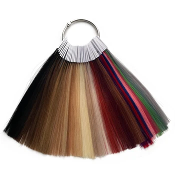 Boymia Пръстени за боядисване на коса 35 цвята на разположение Истинска естествена човешка коса с микс цветова диаграма за професионално боядисване на салони