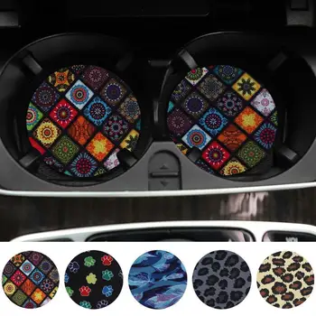 Car Coaster Cup Holder Non Slip Mat Durable Water Cup Pad Automobile Drink Holder Print Cup Coaster For Cars Boats Trucks
