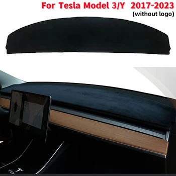Car Dashboard Cover Sunshade Protector Non-slip Flannel Dash Mat Fit for Tesla Model 3/Y 2017-2023