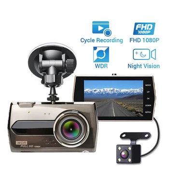 Car DVR Full HD 1080P Dash Cam Камера за превозни средства Видеорекордер Нощно виждане Аксесоари за автомобили Паркинг монитор Автоматичен регистратор