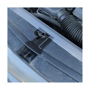 Carbon Fiber Engine Hood Lock Protection Cover Trim за Dodge Challenger 2009-2021