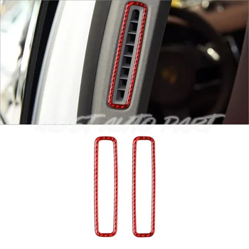 Carbon Fiber Interior B-Pillar Air Vent Outlet Cover Trim За Porsche Panamera 2010-2016 2бр (2 цвят)