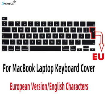 Euro/English Version Laptop Keyboard film For MacBook Air Pro 12 13 15 16 A2338 A2337 Прозрачен черен силиконов капак на клавиатурата