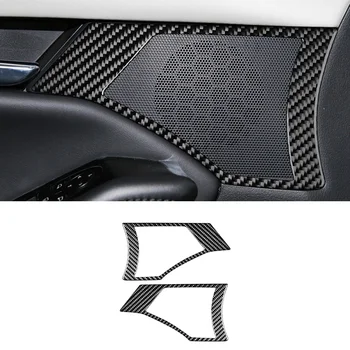for Mazda 3 Angkesaila 2020 Предна врата високоговорител декорация стикер Decal капак подстригване кола интериорни аксесоари въглеродни влакна