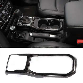 Gear Shift Panel Cover Frame Interior Trim за 2018-2019 Jeep Wrangler JL аксесоари за автомобили (въглеродни влакна)