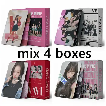 MIX 4 кутии Kpop IVE Lomo карти Фотокарти I'VE MINE Нов албум Фото печат на карти Високо качество
