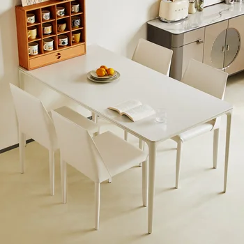 Nordic White маса за хранене минималистичен мода коридор дизайн маса за хранене хотел лоби евтини офис mesas де comedor мебели