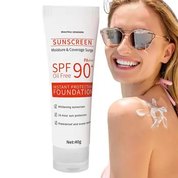 Spf 90 Слънцезащитен овлажнител Слънцезащитни продукти за лице без масло за лице Uva / Uvb Слънцезащитен слънцезащитен крем и слънцезащитен крем за лице