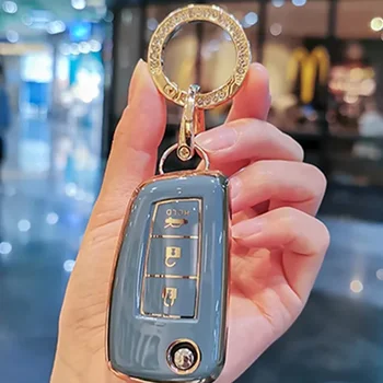 TPU Калъф за ключ за кола за Nissan Qashqai J11 X-пътека Мурано MAXIMA ALTIMA Juke Micra Tiida Pulsar 2014-2018 Аксесоари