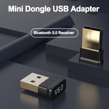 USB адаптер Bluetooth-съвместим 5.0 Aduio приемник мини донгъл USB адаптер безжична поддръжка слушалка мишка клавиатура