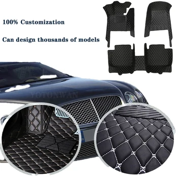 YOTONWAN Висококачествена кожена подложка за кола по поръчка за MINI F55 F56 4 врати 2014-2022 година Интериорни детайли Аксесоари за кола