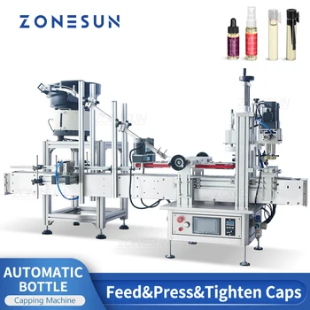 ZONESUN ZS-XG1870P Автоматична машина за затваряне с капачка Unscrambler спрей помпа течна бутилка буркан опаковка производствена линия