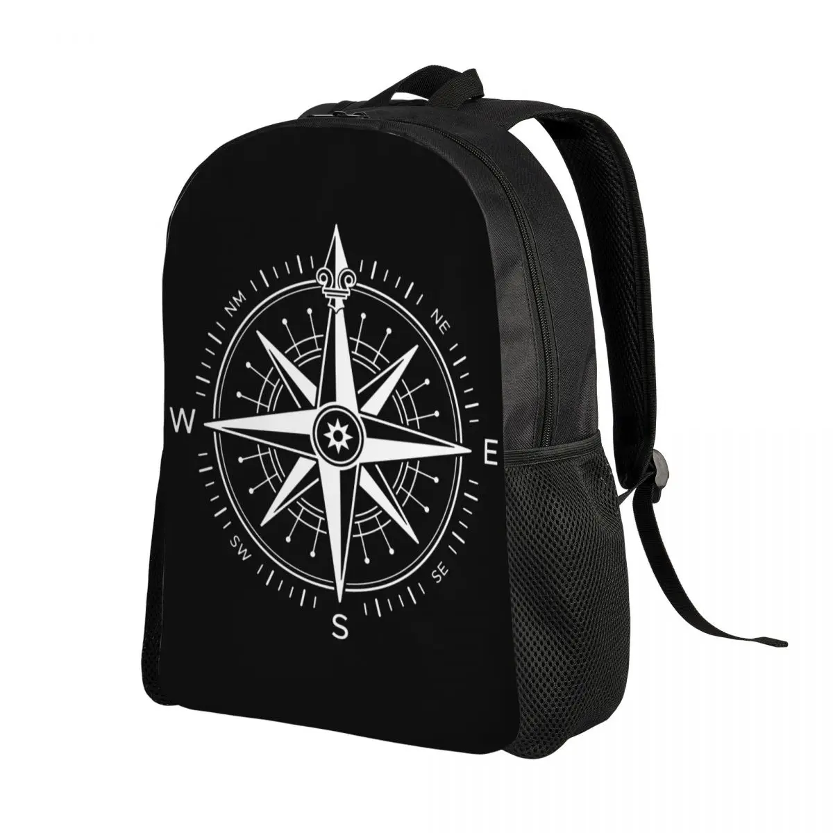Персонализирани реколта морски компас раници жени мъже случайни bookbag за колеж училище капитан котва лодка чанти . ' - ' . 1