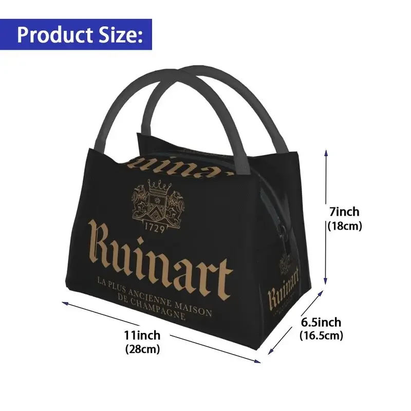 Ruinart лого топлоизолирани чанти за обяд жени преносим контейнер за обяд за офис открито съхранение храна кутия . ' - ' . 2