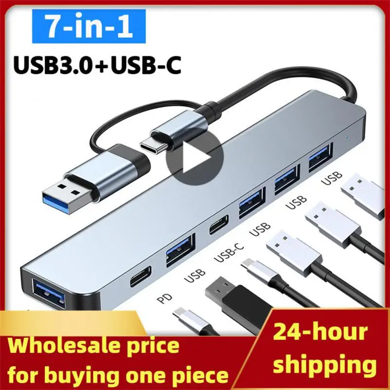 Type C HUB високоскоростен USB 3.0 HUB сплитер четец на карти RJ45 PD 87W мултипорт със SD TF портове за Macbook компютърни аксесоари . ' - ' . 0
