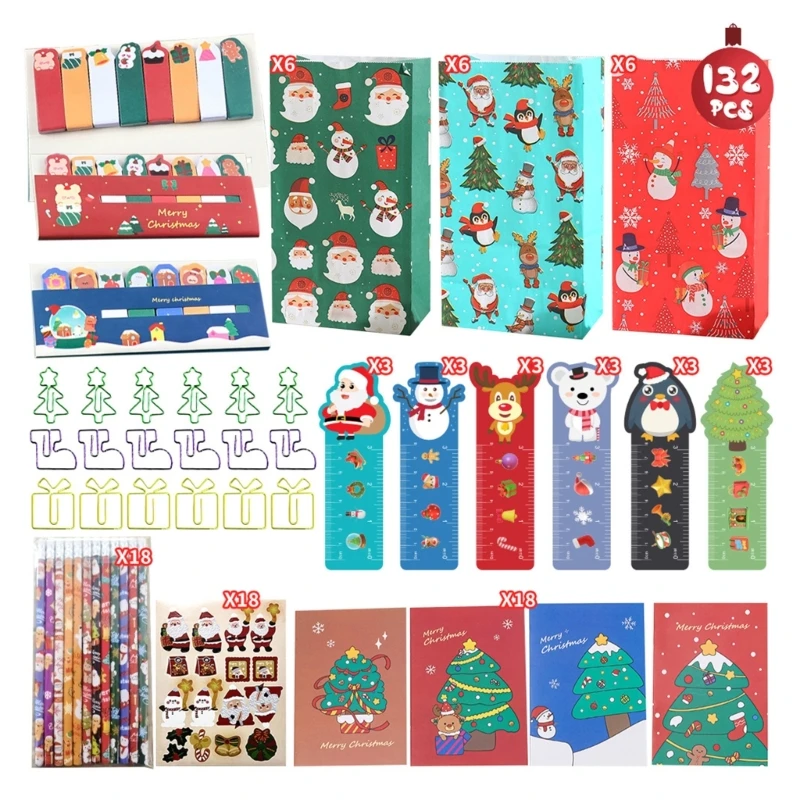 Dropship Детски канцеларски комплекти Коледни канцеларски материали Подаръчен комплект Комплект гумички Подаръци Chrismas . ' - ' . 3