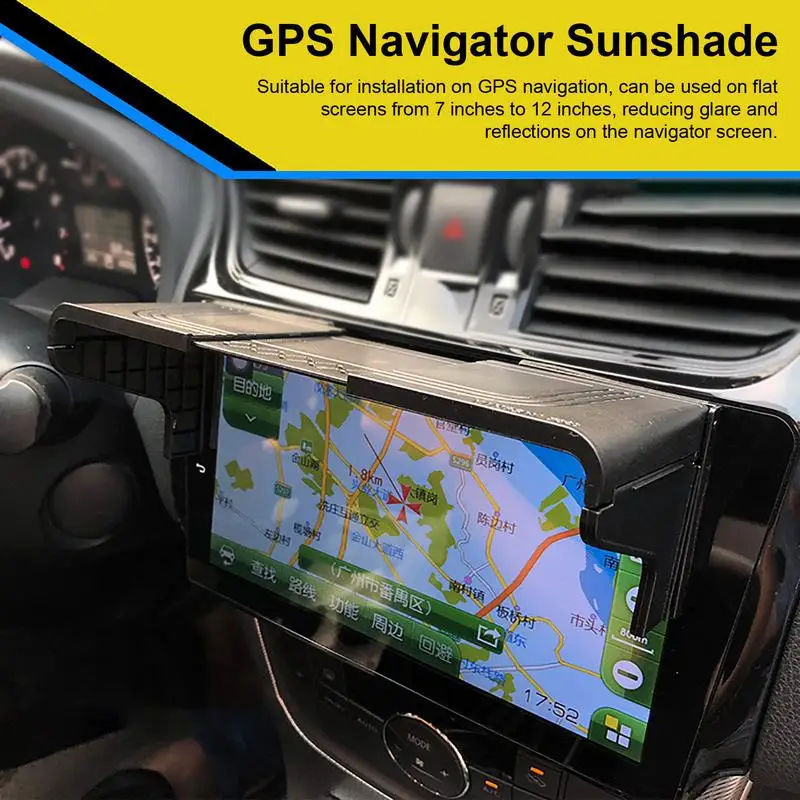 Автомобилна GPS навигация Сенник Visor Cover Универсален автоматичен GPS Защита от щит против отблясъци Vision Auto Interior Rational . ' - ' . 1