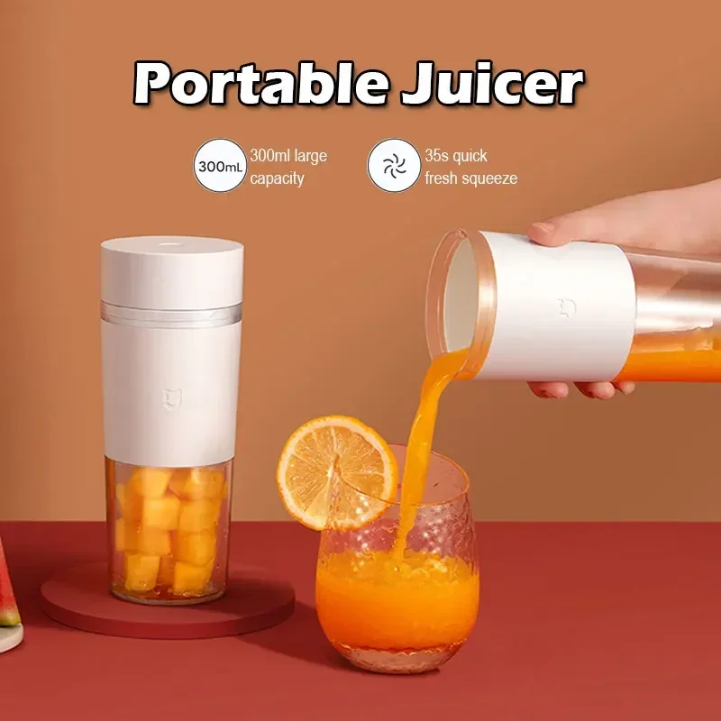 Xiaomi Mijia Преносима чаша за сокоизстисквачка Акумулаторна плодова блендер Мини чаша за изцеждане на сок Кухненски кухненски робот Производител на сок Почетна . ' - ' . 1