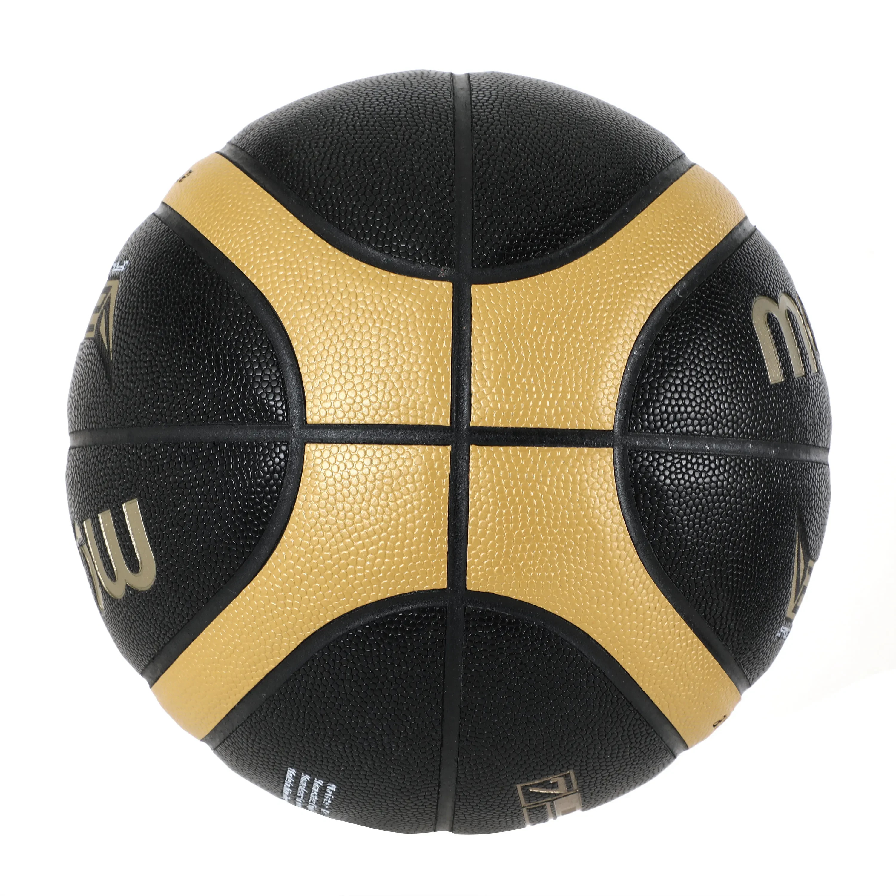 Разтопен размер 5 6 7 Баскетбол EZ-K черно злато PU на открито вътрешни топки жени младежки мъж мач обучение Basketalls . ' - ' . 2