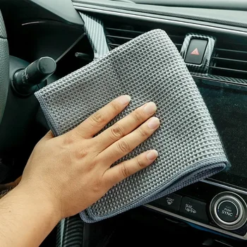 Автомивка Микрофибърни кърпи Супер абсорбираща вафлена кърпа Кърпа за грижа за автомобила Меки кърпи за сушене Авто почистване на тялото Rag