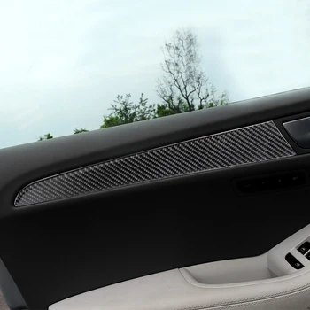 Автомобилен стайлинг въглеродни влакна интериор врата панел декорация подстригване стикер за Audi Q5 SQ5 8R 2009-2017 табло за управление Авто аксесоари