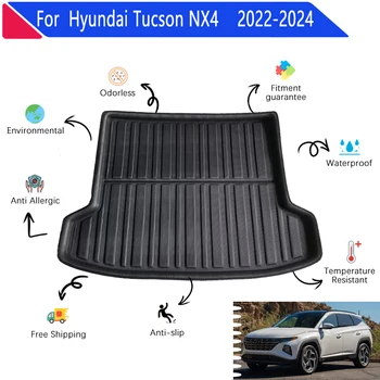 Автомобилни стелки за багажник 3D EVA Материал за Hyundai Tucson NX4 LWB 2022 2023 2024 Задна товарна тава за кола Стелки за багажник Задни подложки Аксесоари