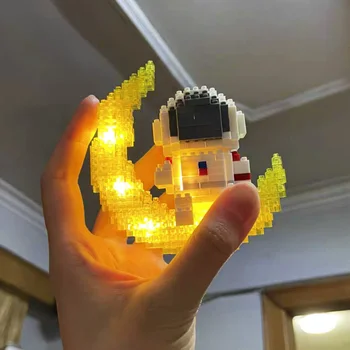 Астронавт на Луната Сладка фигура Мини диамантени строителни блокове Малки тухли 3D Modle космонавт играчки за деца подаръци 388pcs