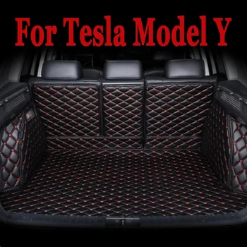 Високо качество! Пълен комплект стелки за багажник за кола за Tesla Model Y 2021 водоустойчиви стелки за товари килими за ботуши за Модел Y 2022-2020