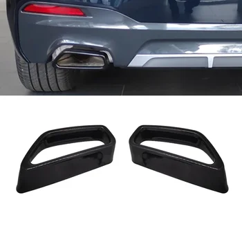 За BMW Серия 5 2018-2021 G30 G38 неръждаема стомана Auto опашката гърлото изпускателна тръба декорация капак стикер подстригване кола стайлинг черен