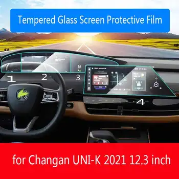 За Changan UNI-K 2021 12.3 инчов автомобил GPS навигация Закалено стъкло екран защитен филм Интериорните стикери са устойчиви на надраскване