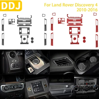 За Land Rover Discovery 4 2010-2016 Аксесоари Въглеродни влакна кола интериор предавка врата страничен въздушен изход рамка подстригване стикер