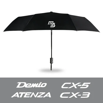 За Mazda Demio CX-5 CX-3 3 6 Axela Atenza MS MPS Автоматичен сгъваем чадър Кола Sun Beach Umbrella Ветроупорни аксесоари Декор