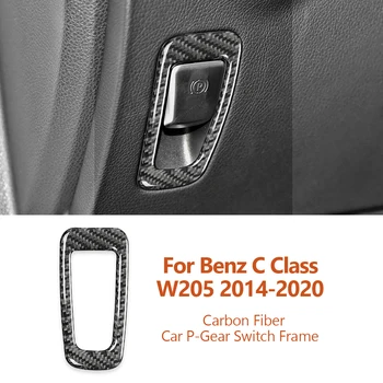 За Mercedes Benz C Class W205 2014-2020 въглеродни влакна кола P-Gear превключвател рамка декоративен стикер Авто интериорни аксесоари