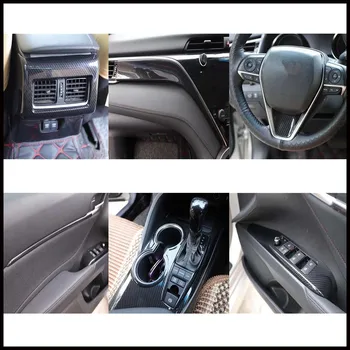 За Toyota Camry 2018 2019 2020 2021 Десен волан кола прозорец предавка Shift врата панел капак ABS стикери Волан Trim