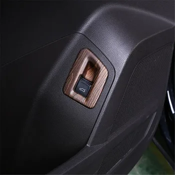За Фолксваген VW Атлас Терамонт 2017-2019 Прасковено дърво цвят интериор конзола задния багажник превключвател бутон капак подстригване аксесоари за кола