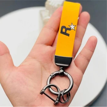 Издръжлив жълт мулти-висулка ключодържател каишка с найлон ремъци за фенове - игра ключодържател, ключодържател, Keyfob