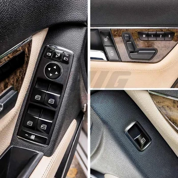 Интериор на автомобил Черна врата Прозорец за управление на асансьора Заключване на паметта на седалката Бутон за отключване на превключвателя за Mercedes-Benz GLE GLK CLS CLA GLA W176 204