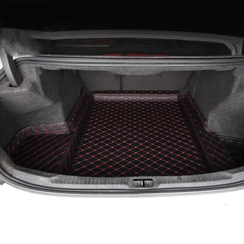 Кожен багажник за кола Багажник за товарен лайнер за Cadillac Ats Cts 2010 2011 2012 2013 2014 Килим Cover Pad възглавница защита интериор