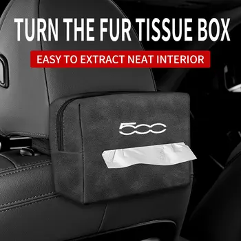 Кола велур тъкан чанта протектор капак за Fiat Abarth 500 Abarth 124 столче за кола обратно тъкан кутия интериорни аксесоари