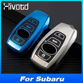 Нов сгъваем TPU автомобил Smart Key Case Cover Remote Shell Keychain за Subaru XV / Outback / Forester / BRZ Аксесоари за модна декорация